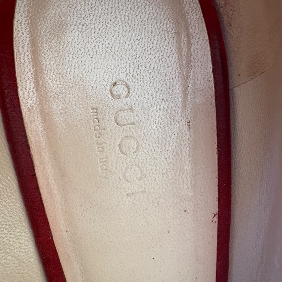 Authentic Gucci Marmont / Double G suede mid heel pumps size 40.5 - Picture 11 of 14